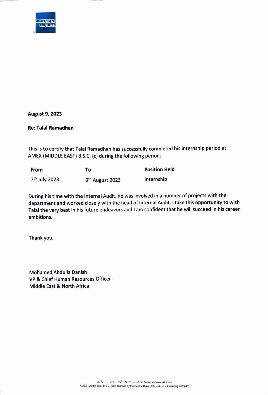 HR Completion Statement